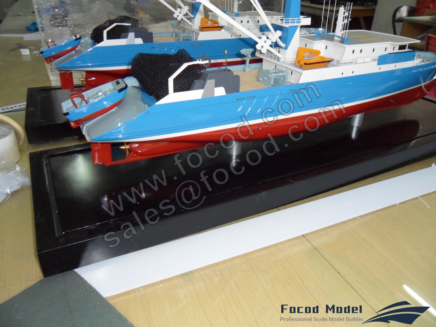 custom made model of 80m Fishing vessel